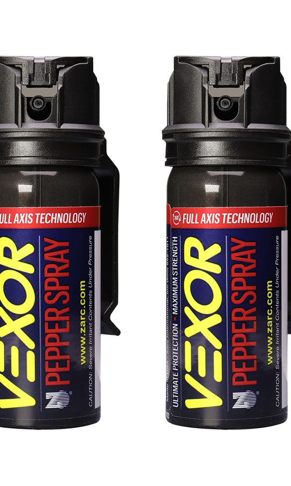 Vexor Pepper Spray Full Axis with Belt Clip for Self Defense